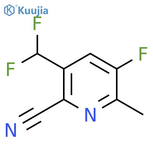 2-Cyano-3-(difluoromethyl)-5-fluoro-6-methylpyridine structure