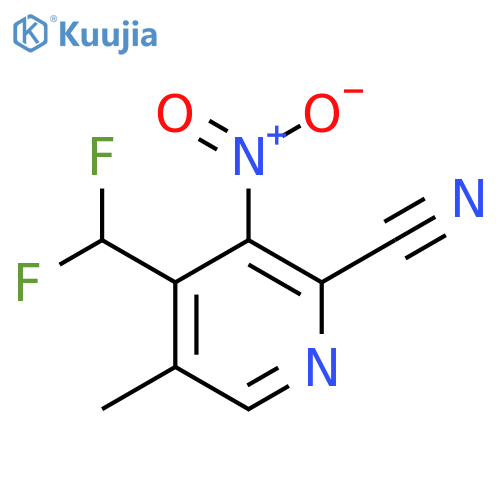 2-Cyano-4-(difluoromethyl)-5-methyl-3-nitropyridine structure