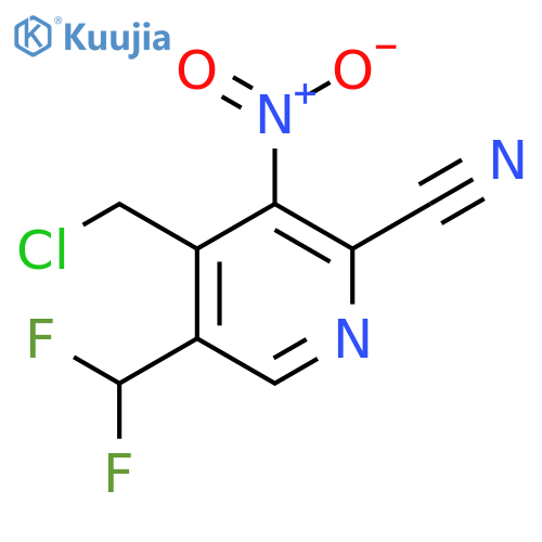 4-(Chloromethyl)-2-cyano-5-(difluoromethyl)-3-nitropyridine structure