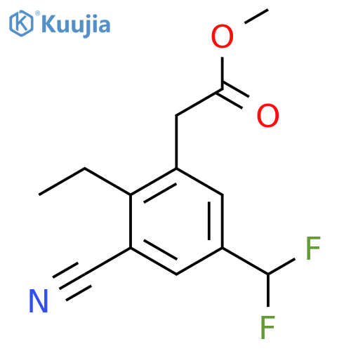 Methyl 3-cyano-5-difluoromethyl-2-ethylphenylacetate structure