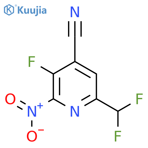 4-Cyano-6-(difluoromethyl)-3-fluoro-2-nitropyridine structure