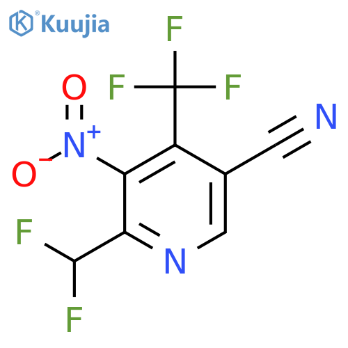 5-Cyano-2-(difluoromethyl)-3-nitro-4-(trifluoromethyl)pyridine structure