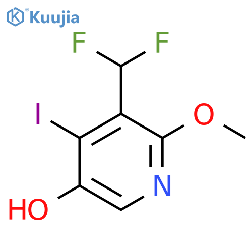 3-(Difluoromethyl)-5-hydroxy-4-iodo-2-methoxypyridine structure