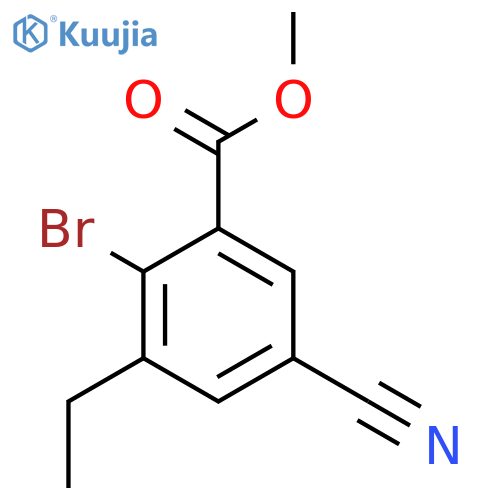 Methyl 2-bromo-5-cyano-3-ethylbenzoate structure