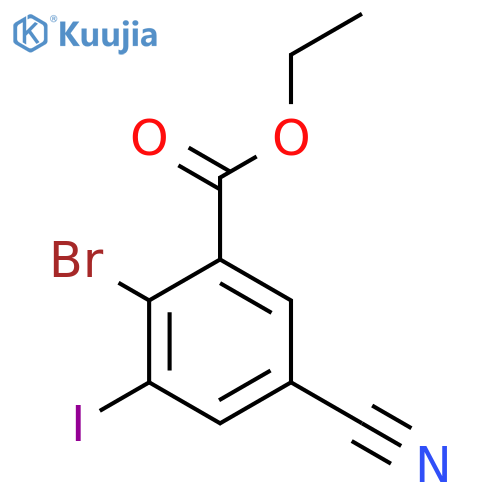 Ethyl 2-bromo-5-cyano-3-iodobenzoate structure