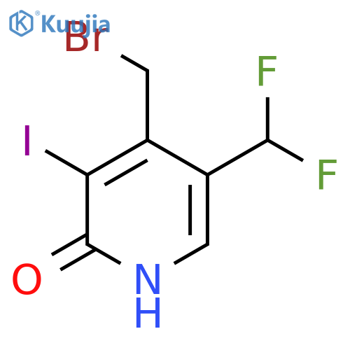 4-(Bromomethyl)-5-(difluoromethyl)-2-hydroxy-3-iodopyridine structure