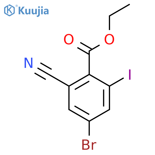Ethyl 4-bromo-2-cyano-6-iodobenzoate structure