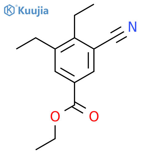 Ethyl 3-cyano-4,5-diethylbenzoate structure