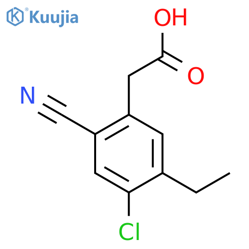 4-Chloro-2-cyano-5-ethylphenylacetic acid structure