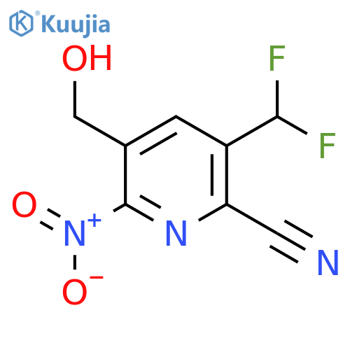 2-Cyano-3-(difluoromethyl)-6-nitropyridine-5-methanol structure
