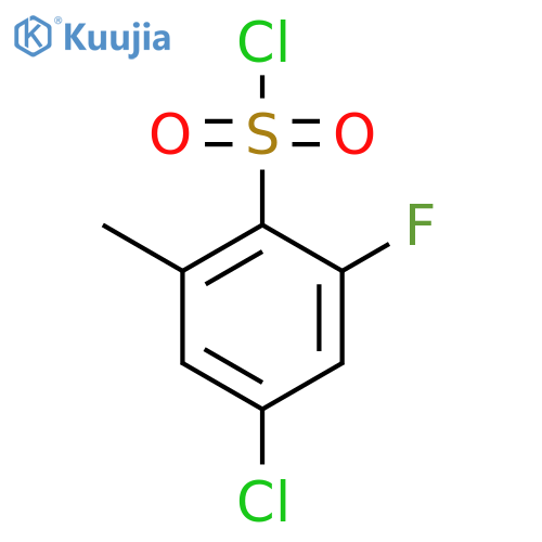 4-Chloro-2-fluoro-6-methylbenzenesulfonyl chloride structure