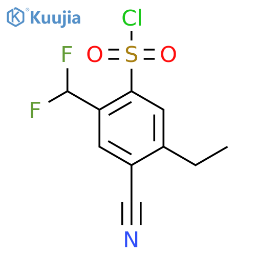 4-Cyano-2-difluoromethyl-5-ethylbenzenesulfonyl chloride structure