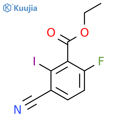 Ethyl 3-cyano-6-fluoro-2-iodobenzoate structure