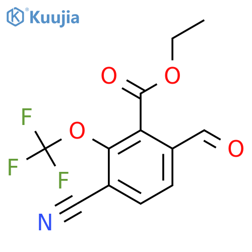 Ethyl 3-cyano-6-formyl-2-(trifluoromethoxy)benzoate structure