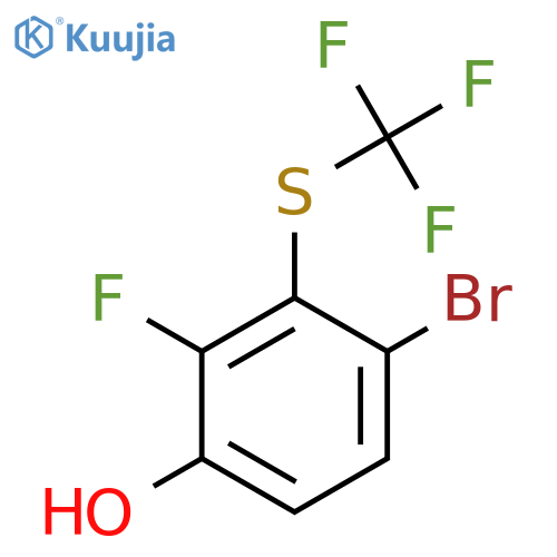 4-Bromo-2-fluoro-3-(trifluoromethylthio)phenol structure