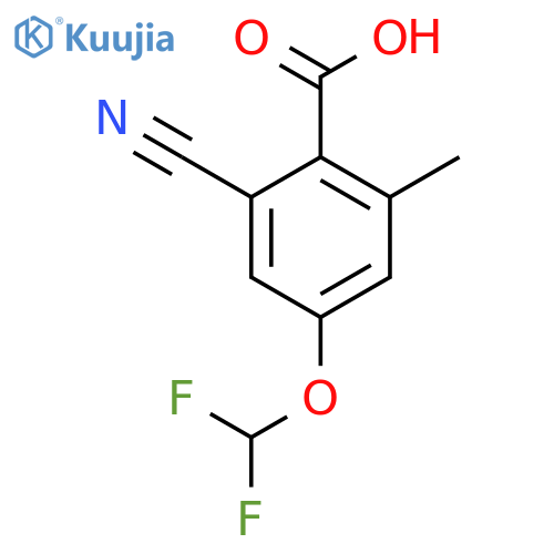 2-Cyano-4-difluoromethoxy-6-methylbenzoic acid structure