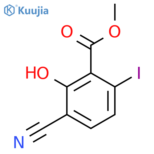 Methyl 3-cyano-2-hydroxy-6-iodobenzoate structure
