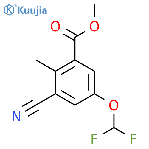 Methyl 3-cyano-5-difluoromethoxy-2-methylbenzoate structure