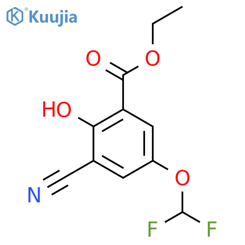 Ethyl 3-cyano-5-difluoromethoxy-2-hydroxybenzoate structure