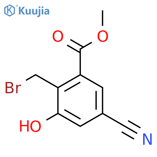 Methyl 2-bromomethyl-5-cyano-3-hydroxybenzoate structure