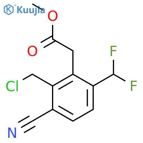 Methyl 2-chloromethyl-3-cyano-6-(difluoromethyl)phenylacetate structure