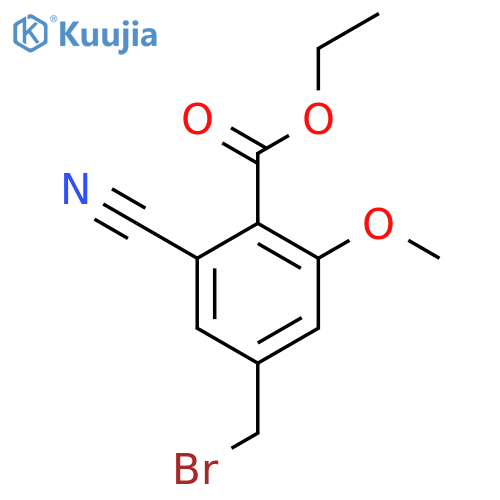 Ethyl 4-bromomethyl-2-cyano-6-methoxybenzoate structure