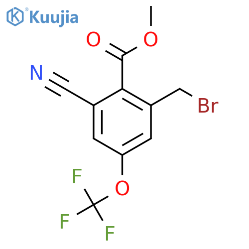 Methyl 2-bromomethyl-6-cyano-4-(trifluoromethoxy)benzoate structure