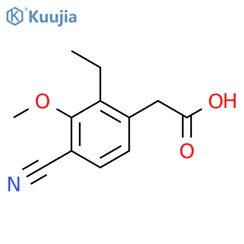4-Cyano-2-ethyl-3-methoxyphenylacetic acid structure