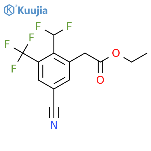 Ethyl 5-cyano-2-difluoromethyl-3-(trifluoromethyl)phenylacetate structure