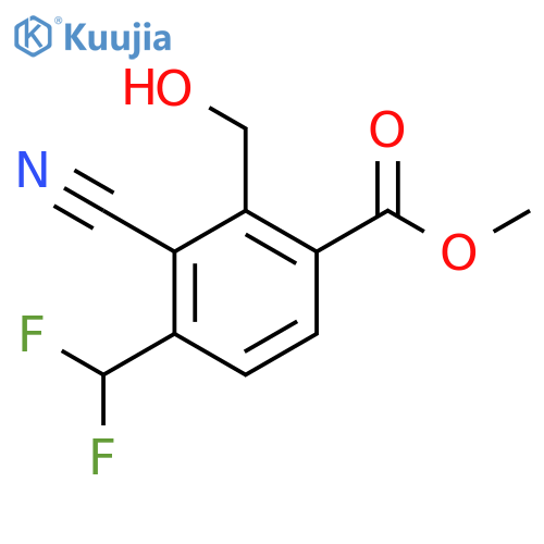 Methyl 3-cyano-4-difluoromethyl-2-(hydroxymethyl)benzoate structure