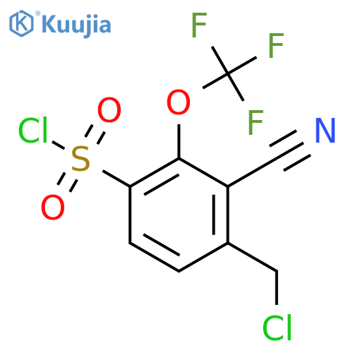 4-Chloromethyl-3-cyano-2-(trifluoromethoxy)benzenesulfonyl chloride structure