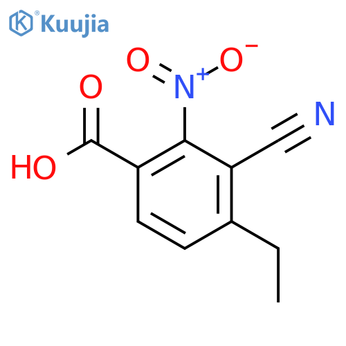 3-Cyano-4-ethyl-2-nitrobenzoic acid structure