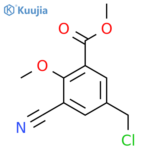 Methyl 5-chloromethyl-3-cyano-2-methoxybenzoate structure