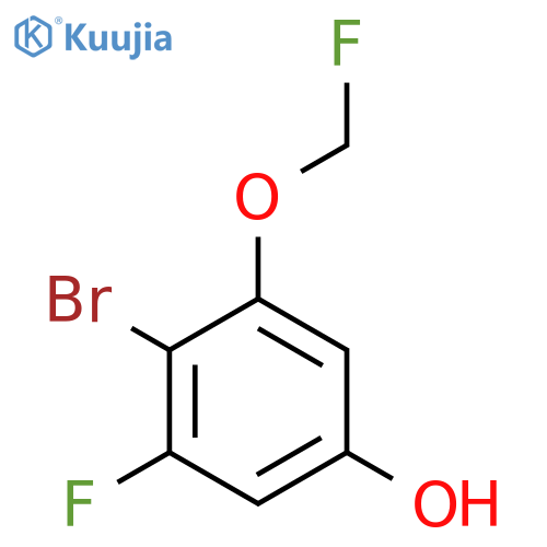 4-Bromo-3-fluoro-5-(fluoromethoxy)phenol structure