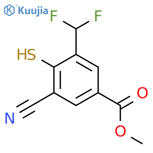 Methyl 3-cyano-5-difluoromethyl-4-mercaptobenzoate structure