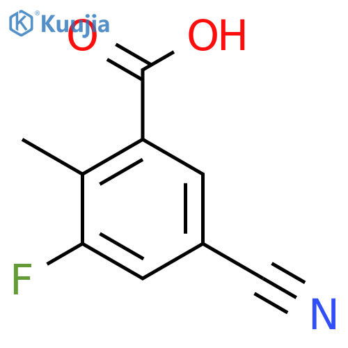 5-Cyano-3-fluoro-2-methylbenzoic acid structure