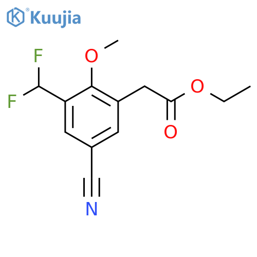 Ethyl 5-cyano-3-difluoromethyl-2-methoxyphenylacetate structure