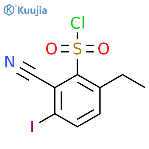 2-Cyano-6-ethyl-3-iodobenzenesulfonyl chloride structure