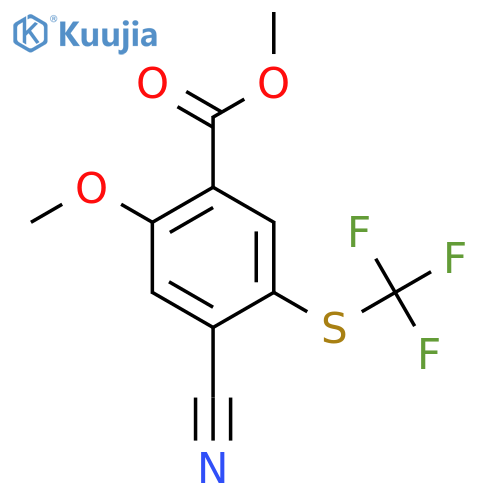 Methyl 4-cyano-2-methoxy-5-(trifluoromethylthio)benzoate structure