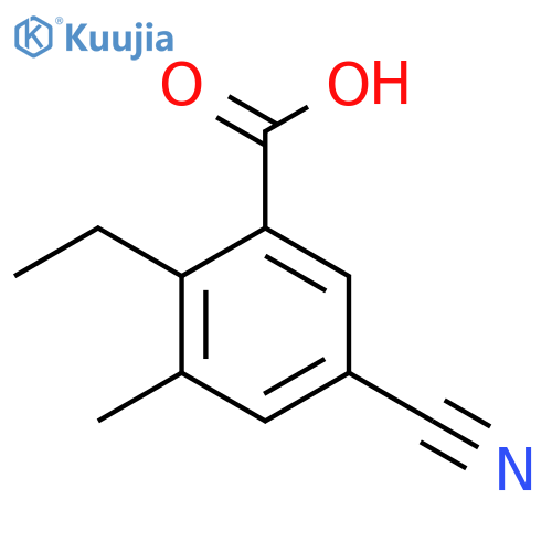 5-Cyano-2-ethyl-3-methylbenzoic acid structure