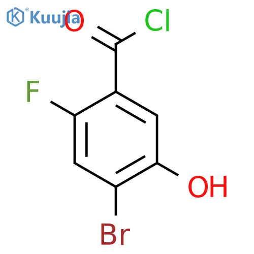 4-Bromo-2-fluoro-5-hydroxybenzoyl chloride structure