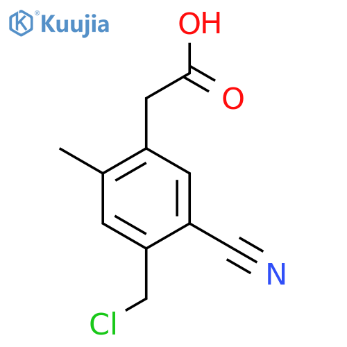 4-Chloromethyl-5-cyano-2-methylphenylacetic acid structure