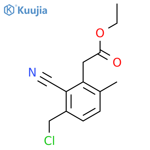 Ethyl 3-chloromethyl-2-cyano-6-methylphenylacetate structure