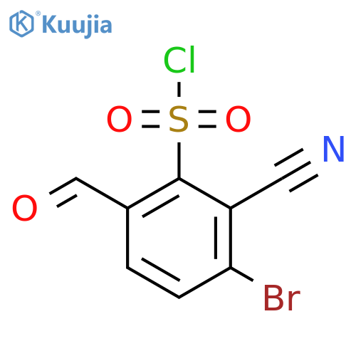 3-Bromo-2-cyano-6-formylbenzenesulfonyl chloride structure