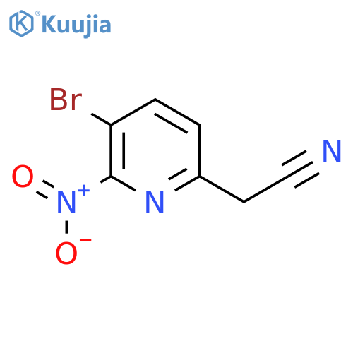 3-Bromo-2-nitropyridine-6-acetonitrile structure