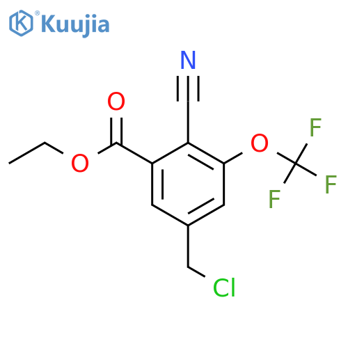 Ethyl 5-chloromethyl-2-cyano-3-(trifluoromethoxy)benzoate structure