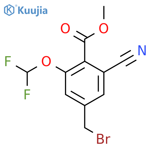Methyl 4-bromomethyl-2-cyano-6-(difluoromethoxy)benzoate structure