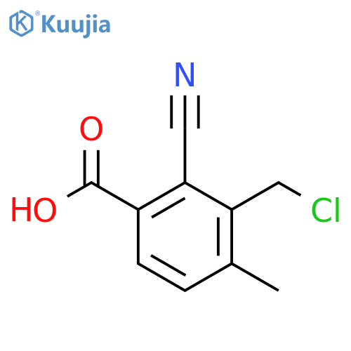 3-Chloromethyl-2-cyano-4-methylbenzoic acid structure