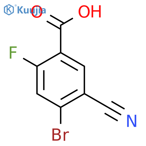 4-Bromo-5-cyano-2-fluorobenzoic acid structure