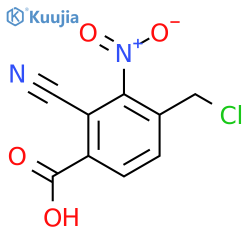 4-Chloromethyl-2-cyano-3-nitrobenzoic acid structure